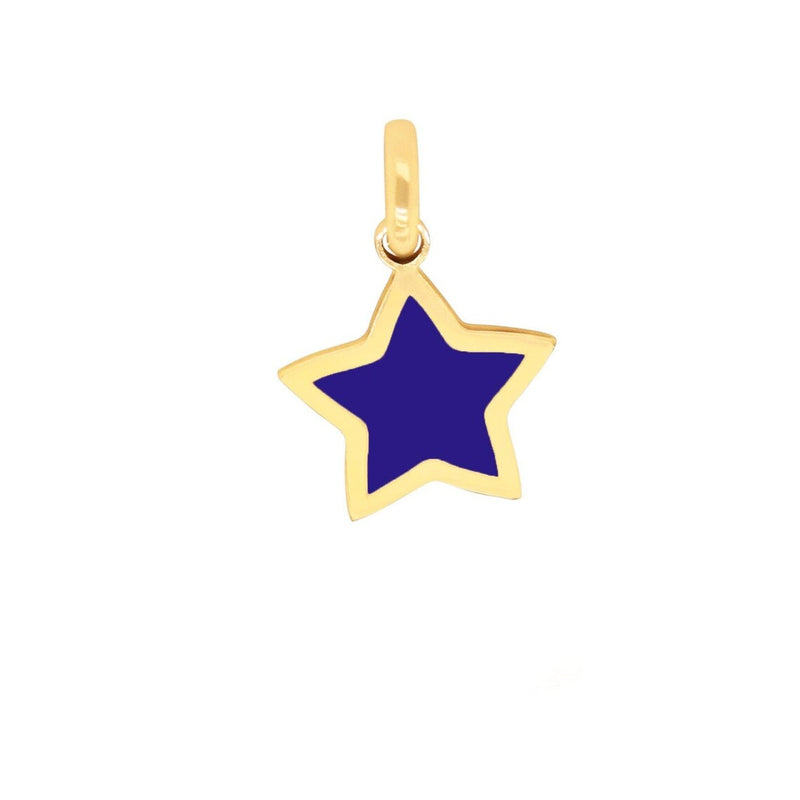 14K Italian Gold Lapis Star Charm