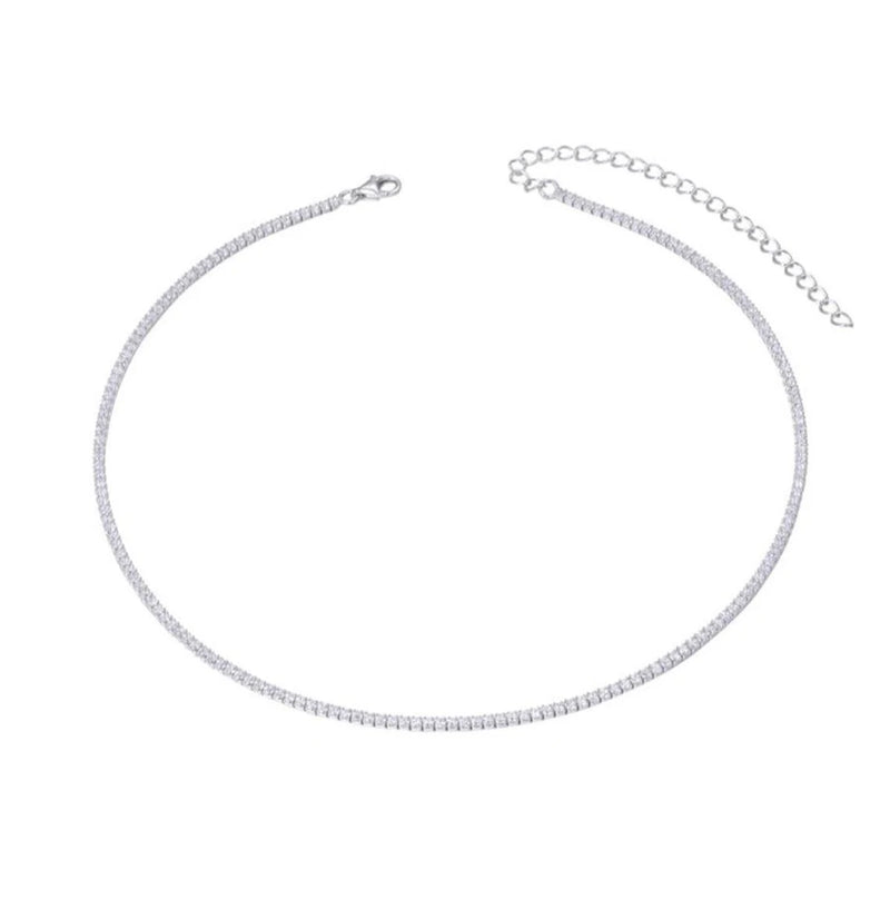 Tennis Choker Necklace 925 Silver