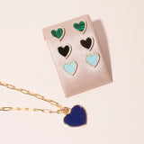 Pave Turquoise Heart Earrings 925 Silver