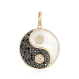 14K Italian Gold Diamond Yin Yang Pendant Charm