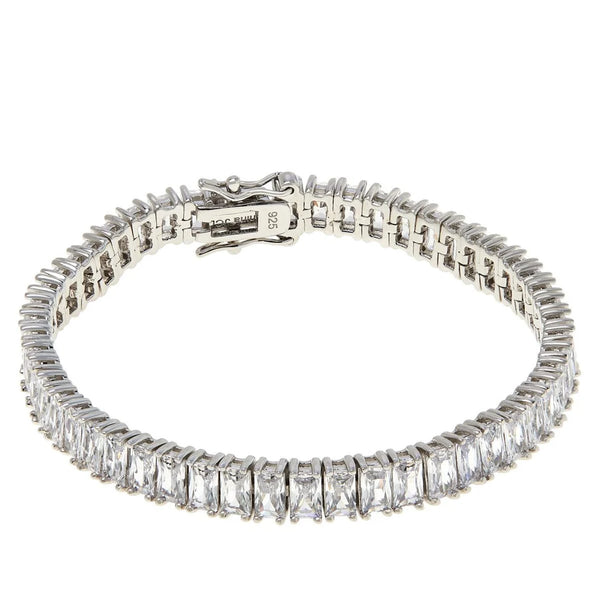 Baguette Tennis Bracelet 925 Silver