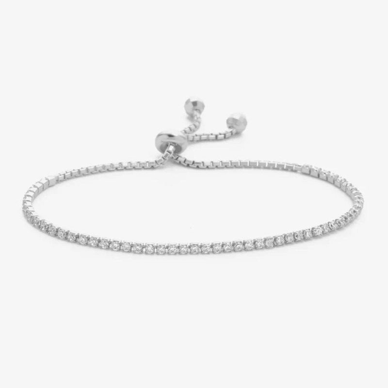 Adjustable Tennis Bracelet Bolo Tennis Bracelet 925 Silver