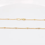 14K Italian Gold Beaded Necklace