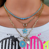 925 Turquoise Graduated Tennis Necklace