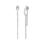 Tennis Drop Earrings 925 Silver