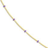 14K Italian Gold Enamel Beaded Chain Necklace