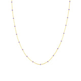 14K Italian Gold Enamel Beaded Chain Necklace