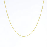 14K Italian Gold Beaded Necklace