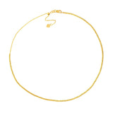 14K Gold Diamond Cut Bead Adjustable Choker