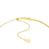 14K Gold Diamond Cut Bead Adjustable Choker