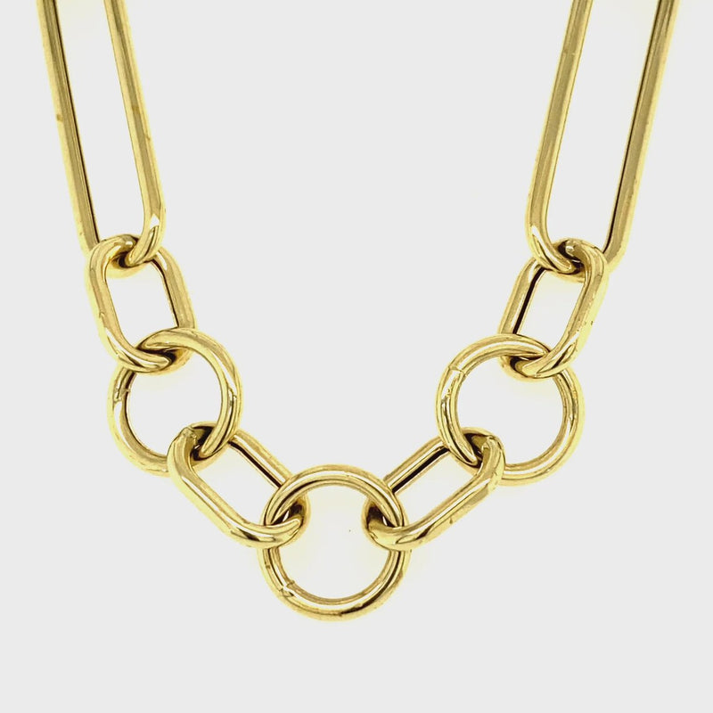 14K Gold Gold Mixed Link Chain Necklace