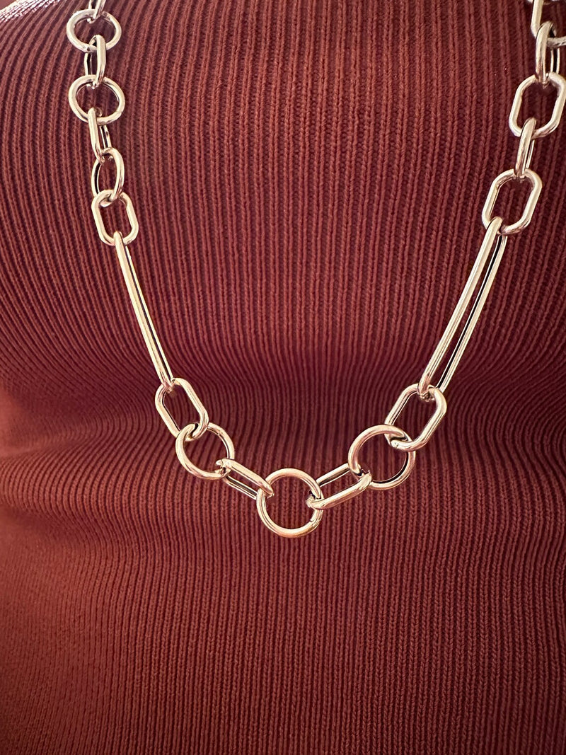 14K Gold Gold Mixed Link Chain Necklace