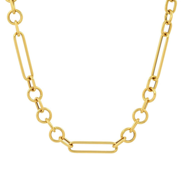 14K Gold Gold Mixed Link Chain Necklace