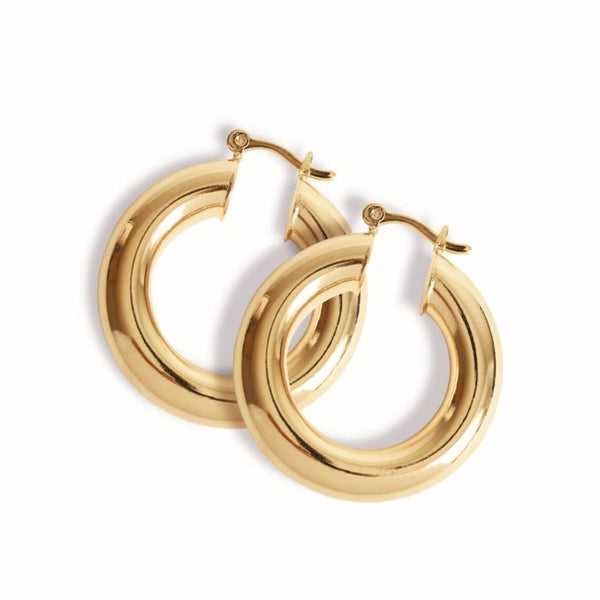 925 Silver Chunky Hoop Earrings