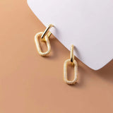 Pave Interlocked Earrings 925 Silver