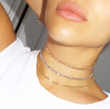 14K Gold Diamond Cut Bead Adjustable Choker