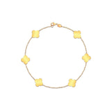 14K Italian Gold Clover Bracelet