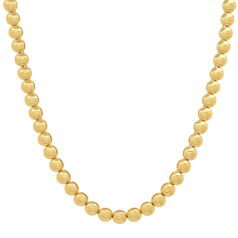 Solid Circle Link Necklace 925 Silver