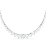 Graduated Tennis Necklace Sterling Silver