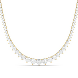 Graduated Tennis Necklace Sterling Silver