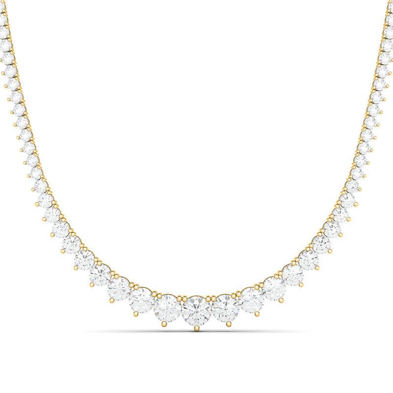Graduated Tennis Necklace Sterling Silver