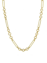 Mix Link Chain Necklace 14K Italian Gold