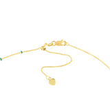 Turquoise Bead Station Adjustable Chain 14K Gold