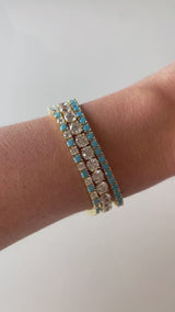 Turquoise Tennis Bracelet 925 Silver