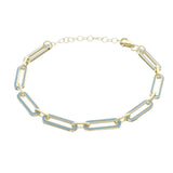 ENAMEL PAPERCLIP LINK BRACELET