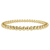 Beaded Stretch Bracelet 14K Gold Stackable