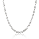 Bezel Tennis Necklace 3mm Sterling Silver